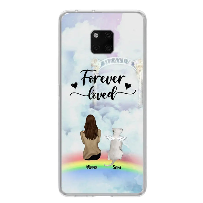 Custom Personalized Memorial Pets Phone Case - Man/Woman With Upto 4 Pets - Memorial Gift For Dog Lovers/Cat Lovers - Forever Loved - For Xiaomi, Oppo And Huawei Phone Case - AXSIO5