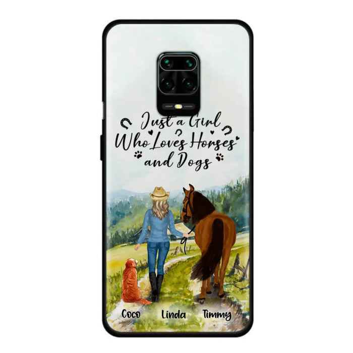 Custom Personalized Horse And Dog Phone Case - Man/ Woman/ Girl/ Boy With Upto 2 Horses And 4 Dogs - Gift For Horse/ Dog Lover - Case For Xiaomi, Oppo And Huawei