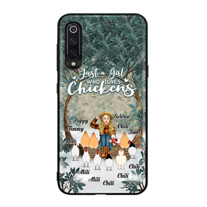 Custom Personalized Just A Girl Who Loves Chickens Phone Case - Girl With Upto 10 Chickens - Case For Xiaomi, Oppo And Huawei