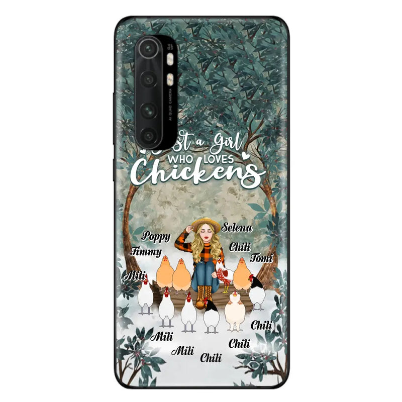 Personalized Just A Girl Who Loves Chickens Phone Case - Girl With Up to 10 Chickens - Case For Xiaomi, Oppo And Huawei