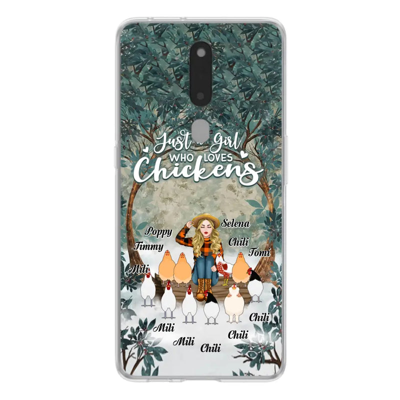 Personalized Just A Girl Who Loves Chickens Phone Case - Girl With Up to 10 Chickens - Case For Xiaomi, Oppo And Huawei