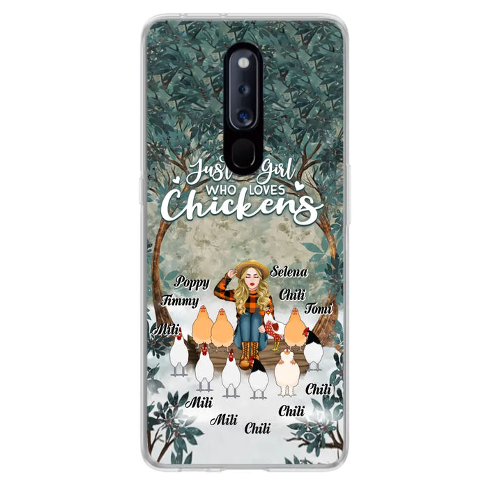 Custom Personalized Just A Girl Who Loves Chickens Phone Case - Girl With Upto 10 Chickens - Case For Xiaomi, Oppo And Huawei