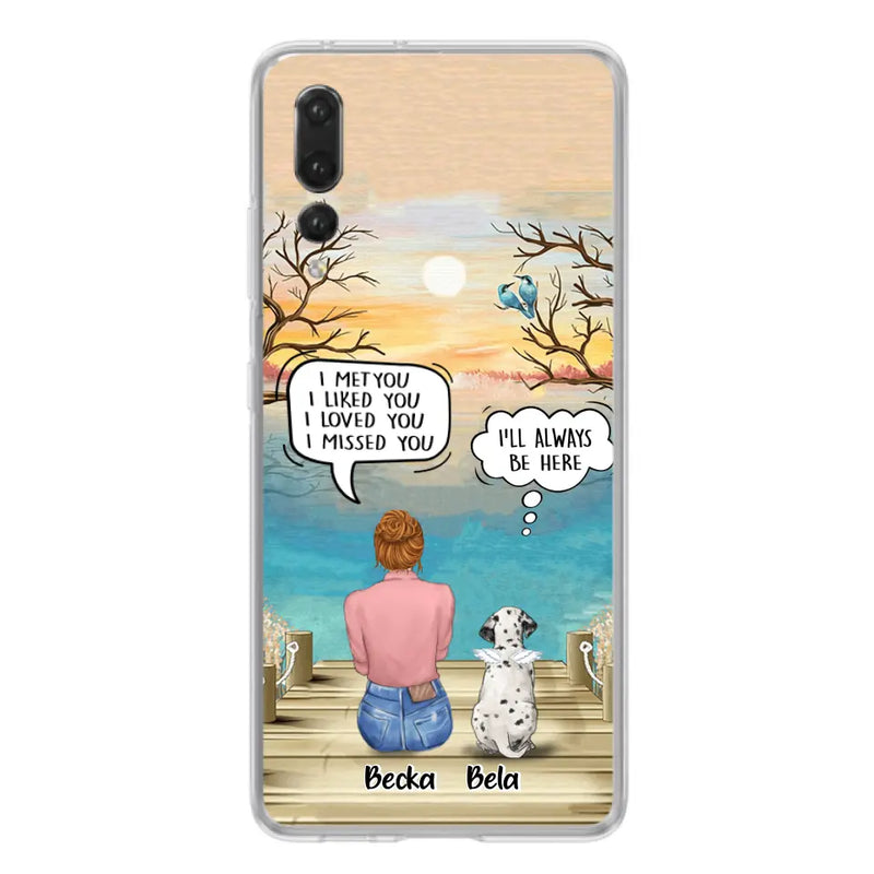Personalized Memorial Pet Mom Phone Case - I Met You I Liked You I Loved You I Missed You - Up to 5 Pets - Memorial Gift Idea For Dog/Cat Lover - Case For Xiaomi, Oppo And Huawei