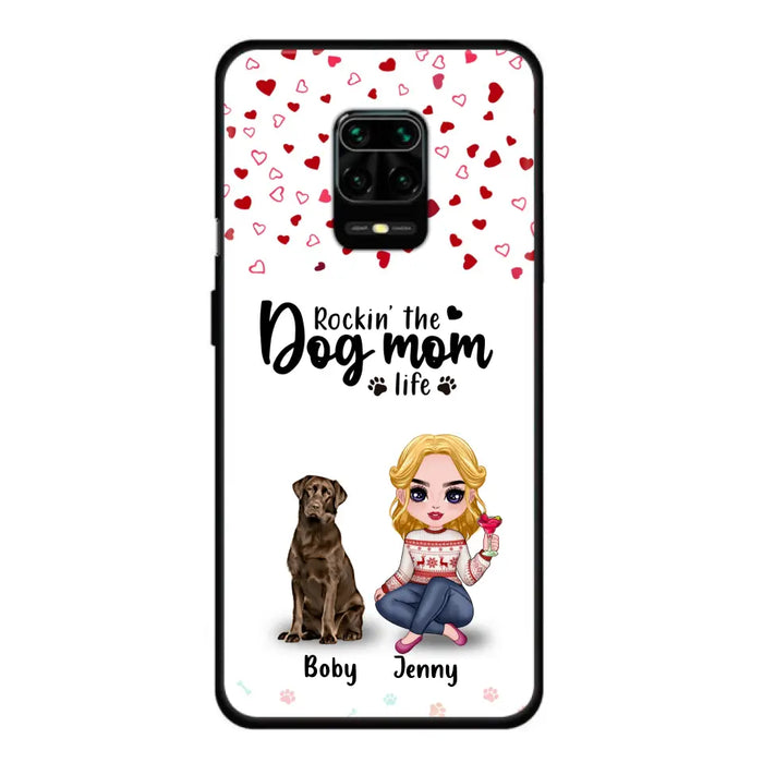 Custom Personalized Dog Mom Front Phone Case - Upto 5 Dogs - Gift Idea For Dog Lover - Rockin' The Dog Mom Life - Case For Xiaomi, Oppo And Huawei