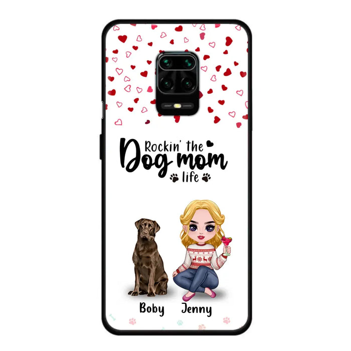 Custom Personalized Dog Mom Front Phone Case - Upto 5 Dogs - Gift Idea For Dog Lover - Rockin' The Dog Mom Life - Case For Xiaomi, Oppo And Huawei