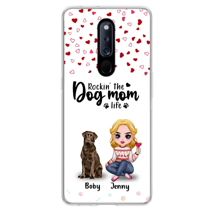 Custom Personalized Dog Mom Front Phone Case - Upto 5 Dogs - Gift Idea For Dog Lover - Rockin' The Dog Mom Life - Case For Xiaomi, Oppo And Huawei