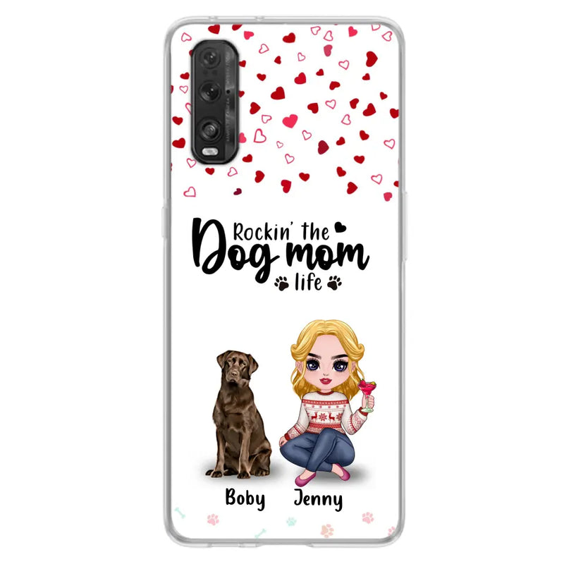 Personalized Dog Mom Front Phone Case - Up to 5 Dogs - Gift Idea For Dog Lover - Rockin' The Dog Mom Life - Case For Xiaomi, Oppo And Huawei