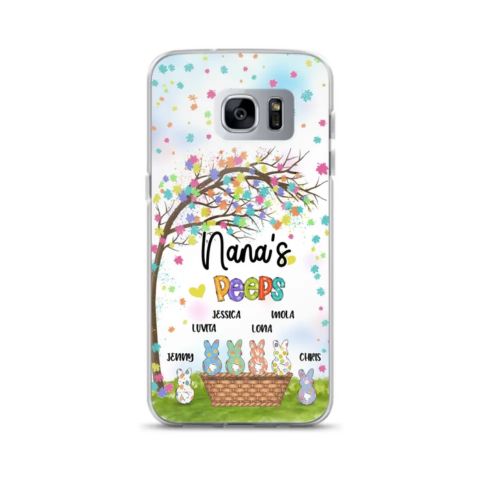 Custom Personalized Nana's Peeps Phone Case- Gift Idea For Easter Day - Upto 6 Bunnies - Nana's Peeps - Cases For iPhone & Samsung