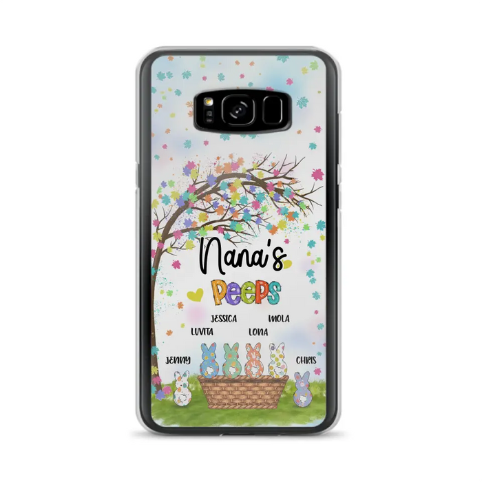 Custom Personalized Nana's Peeps Phone Case- Gift Idea For Easter Day - Upto 6 Bunnies - Nana's Peeps - Cases For iPhone & Samsung