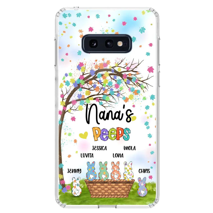 Custom Personalized Nana's Peeps Phone Case- Gift Idea For Easter Day - Upto 6 Bunnies - Nana's Peeps - Cases For iPhone & Samsung