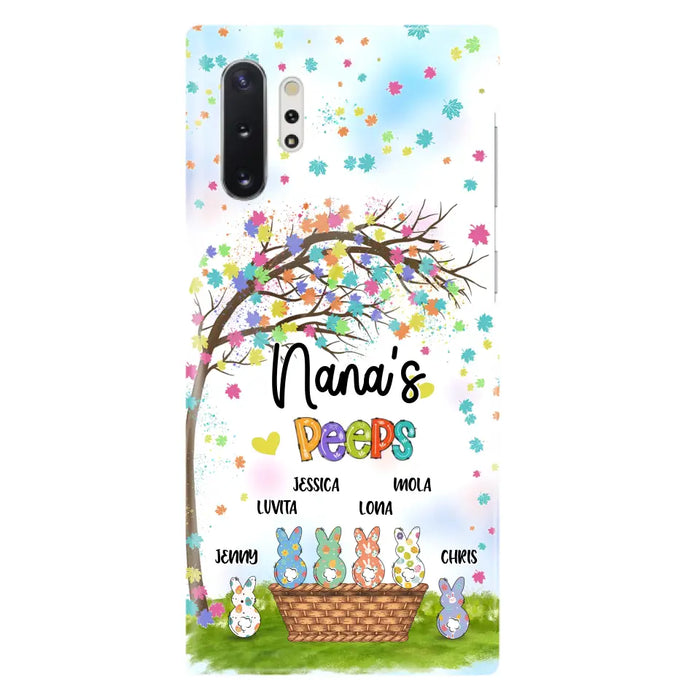 Custom Personalized Nana's Peeps Phone Case- Gift Idea For Easter Day - Upto 6 Bunnies - Nana's Peeps - Cases For iPhone & Samsung