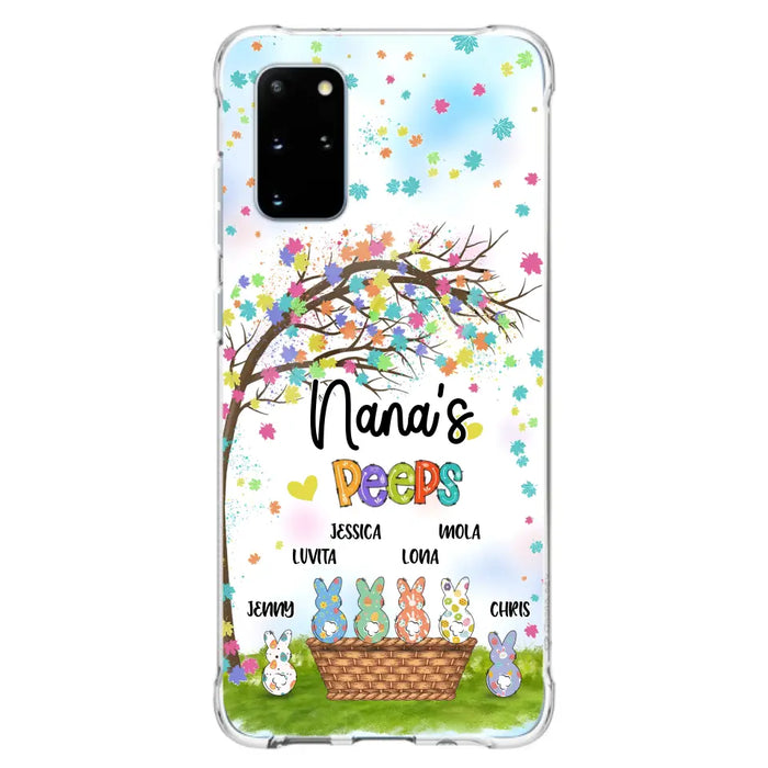 Custom Personalized Nana's Peeps Phone Case- Gift Idea For Easter Day - Upto 6 Bunnies - Nana's Peeps - Cases For iPhone & Samsung