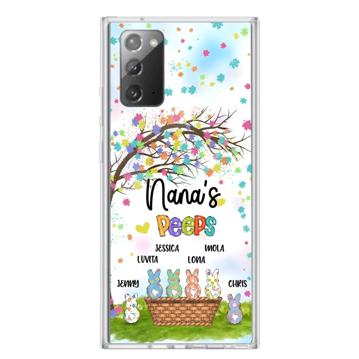 Custom Personalized Nana's Peeps Phone Case- Gift Idea For Easter Day - Upto 6 Bunnies - Nana's Peeps - Cases For iPhone & Samsung