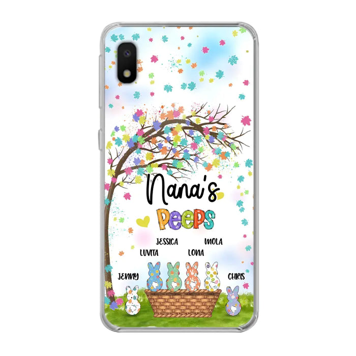 Custom Personalized Nana's Peeps Phone Case- Gift Idea For Easter Day - Upto 6 Bunnies - Nana's Peeps - Cases For iPhone & Samsung