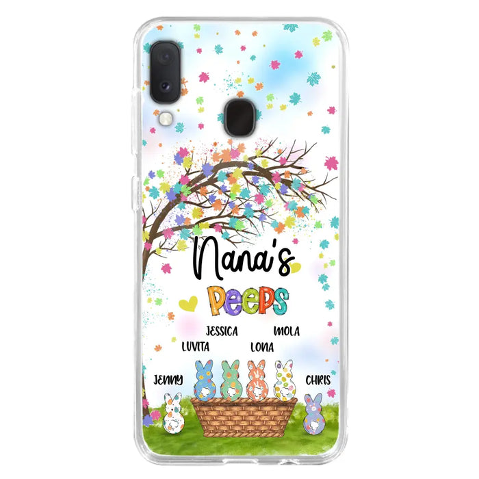 Custom Personalized Nana's Peeps Phone Case- Gift Idea For Easter Day - Upto 6 Bunnies - Nana's Peeps - Cases For iPhone & Samsung