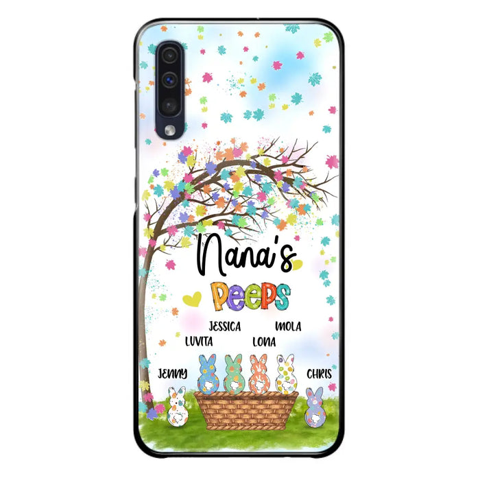 Custom Personalized Nana's Peeps Phone Case- Gift Idea For Easter Day - Upto 6 Bunnies - Nana's Peeps - Cases For iPhone & Samsung