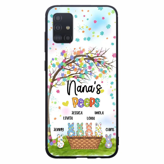 Custom Personalized Nana's Peeps Phone Case- Gift Idea For Easter Day - Upto 6 Bunnies - Nana's Peeps - Cases For iPhone & Samsung