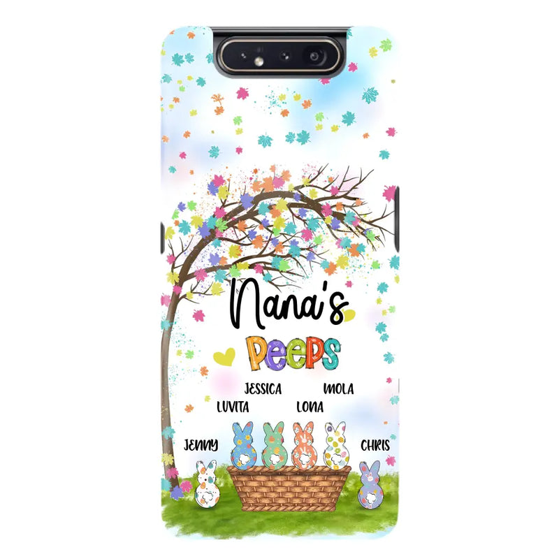 Custom Personalized Nana's Peeps Phone Case- Gift Idea For Easter Day - Upto 6 Bunnies - Nana's Peeps - Cases For iPhone & Samsung