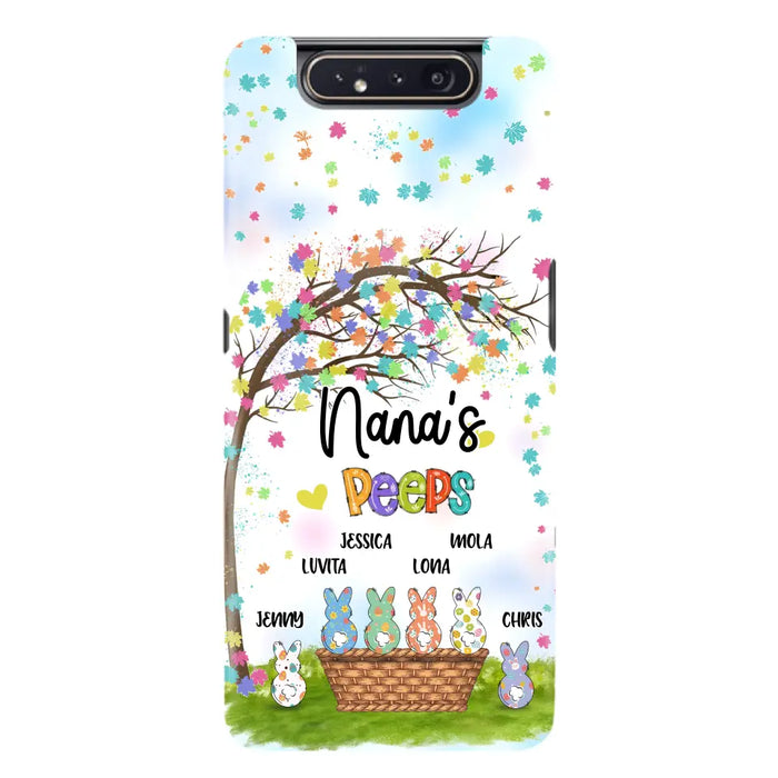 Custom Personalized Nana's Peeps Phone Case- Gift Idea For Easter Day - Upto 6 Bunnies - Nana's Peeps - Cases For iPhone & Samsung