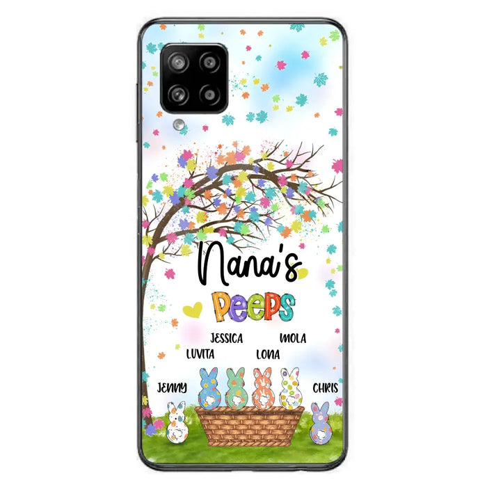 Custom Personalized Nana's Peeps Phone Case- Gift Idea For Easter Day - Upto 6 Bunnies - Nana's Peeps - Cases For iPhone & Samsung