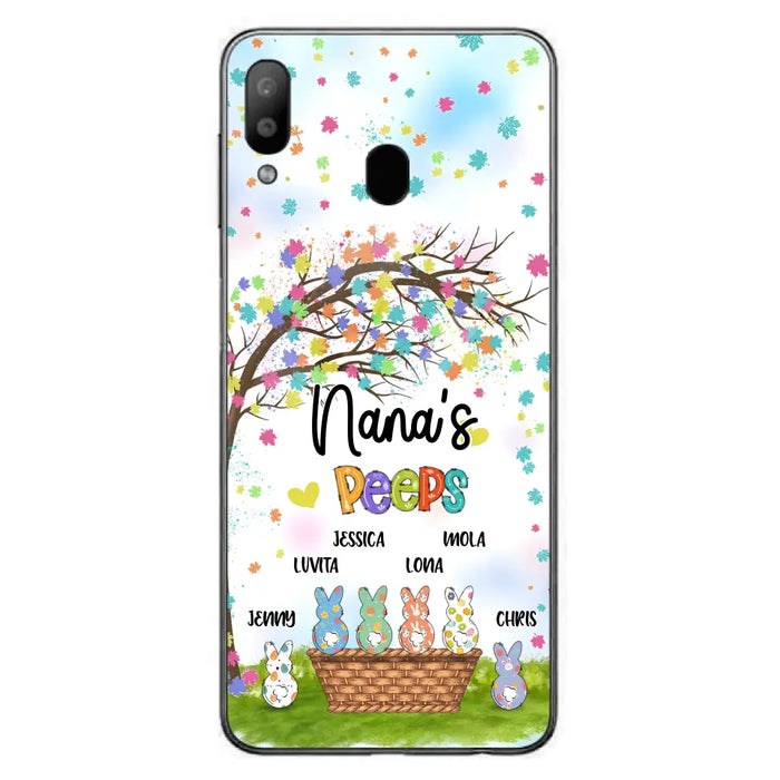 Custom Personalized Nana's Peeps Phone Case- Gift Idea For Easter Day - Upto 6 Bunnies - Nana's Peeps - Cases For iPhone & Samsung