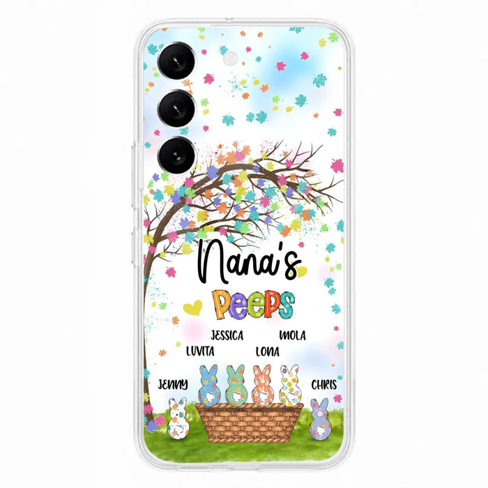 Custom Personalized Nana's Peeps Phone Case- Gift Idea For Easter Day - Upto 6 Bunnies - Nana's Peeps - Cases For iPhone & Samsung