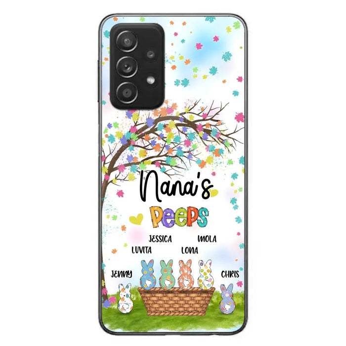 Custom Personalized Nana's Peeps Phone Case- Gift Idea For Easter Day - Upto 6 Bunnies - Nana's Peeps - Cases For iPhone & Samsung