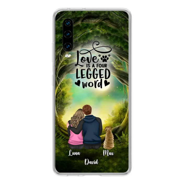 Custom Personalized Couple And Dogs Phone Case - Couple With Upto 5 Dogs - Gift Idea For Couple/Dog Lover - Case For Xiaomi/Huawei/Oppo