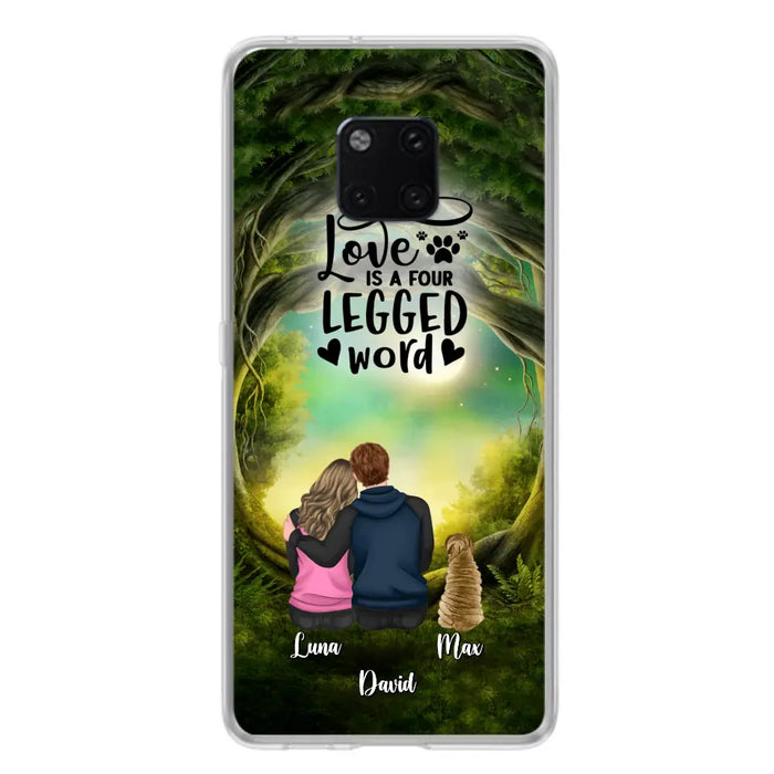 Custom Personalized Couple And Dogs Phone Case - Couple With Upto 5 Dogs - Gift Idea For Couple/Dog Lover - Case For Xiaomi/Huawei/Oppo