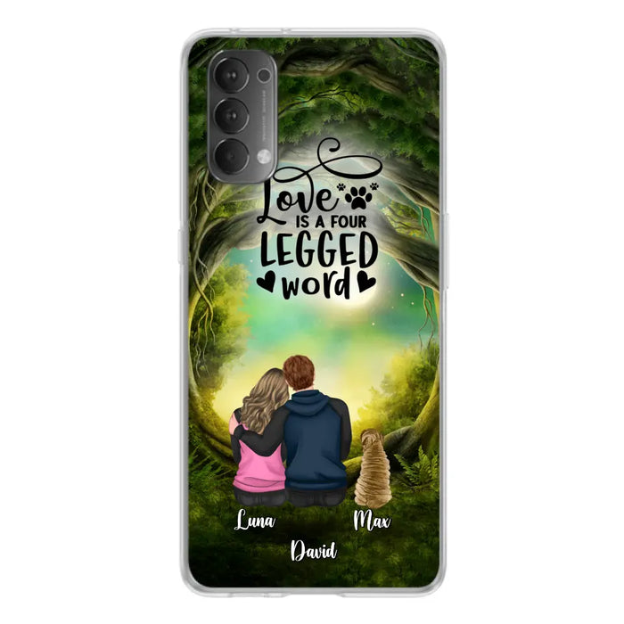 Custom Personalized Couple And Dogs Phone Case - Couple With Upto 5 Dogs - Gift Idea For Couple/Dog Lover - Case For Xiaomi/Huawei/Oppo