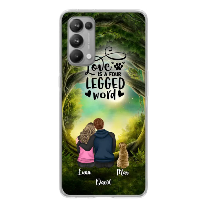 Custom Personalized Couple And Dogs Phone Case - Couple With Upto 5 Dogs - Gift Idea For Couple/Dog Lover - Case For Xiaomi/Huawei/Oppo