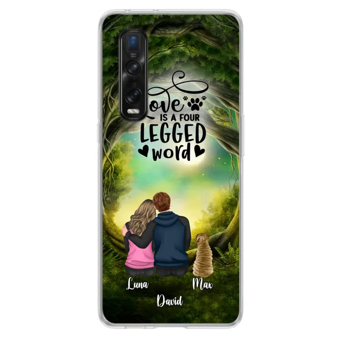 Custom Personalized Couple And Dogs Phone Case - Couple With Upto 5 Dogs - Gift Idea For Couple/Dog Lover - Case For Xiaomi/Huawei/Oppo