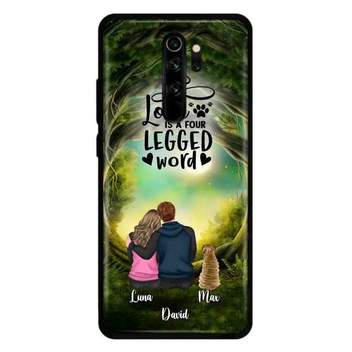 Custom Personalized Couple And Dogs Phone Case - Couple With Upto 5 Dogs - Gift Idea For Couple/Dog Lover - Case For Xiaomi/Huawei/Oppo