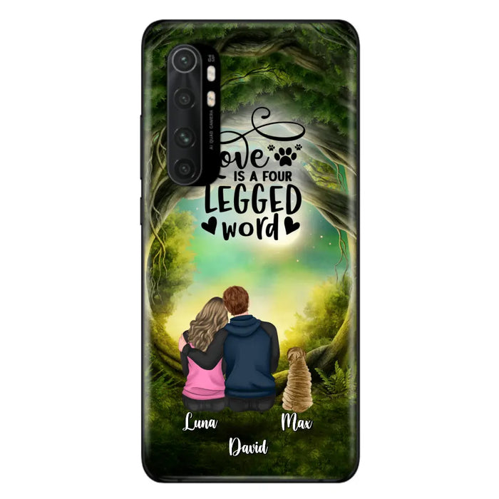 Custom Personalized Couple And Dogs Phone Case - Couple With Upto 5 Dogs - Gift Idea For Couple/Dog Lover - Case For Xiaomi/Huawei/Oppo