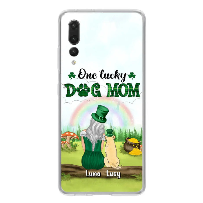 Custom Personalized Dog Mom Phone Case - Upto 4 Dogs - St. Patrick's Day Gift Idea For Dog Lover - Case For Xiaomi/Huawei/Oppo