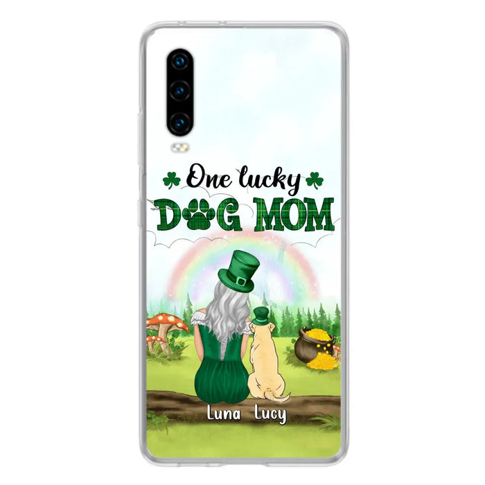 Custom Personalized Dog Mom Phone Case - Upto 4 Dogs - St. Patrick's Day Gift Idea For Dog Lover - Case For Xiaomi/Huawei/Oppo