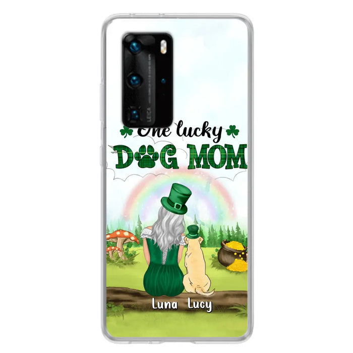 Custom Personalized Dog Mom Phone Case - Upto 4 Dogs - St. Patrick's Day Gift Idea For Dog Lover - Case For Xiaomi/Huawei/Oppo