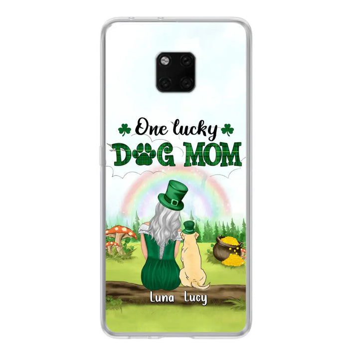 Custom Personalized Dog Mom Phone Case - Upto 4 Dogs - St. Patrick's Day Gift Idea For Dog Lover - Case For Xiaomi/Huawei/Oppo