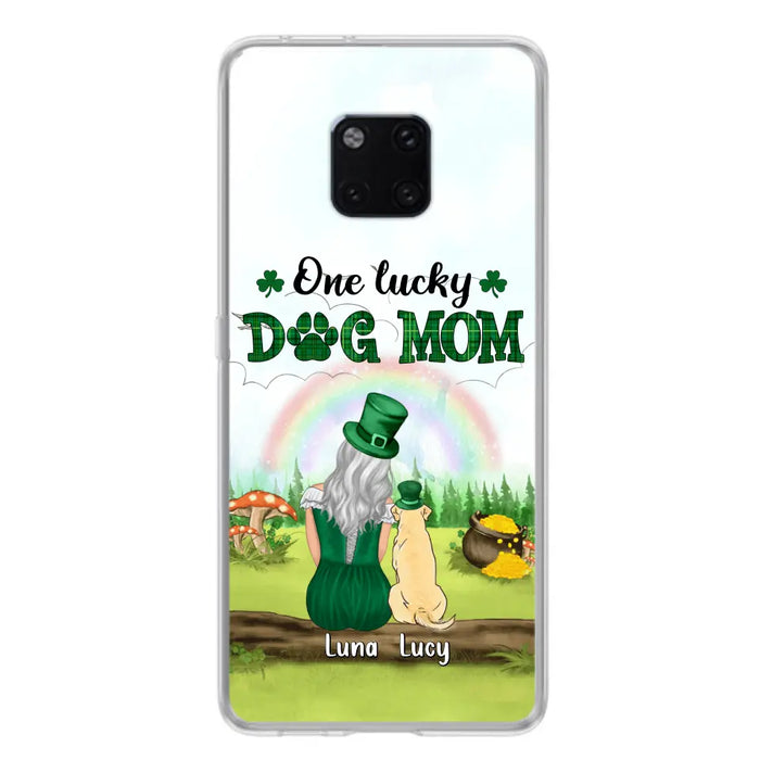 Custom Personalized Dog Mom Phone Case - Upto 4 Dogs - St. Patrick's Day Gift Idea For Dog Lover - Case For Xiaomi/Huawei/Oppo