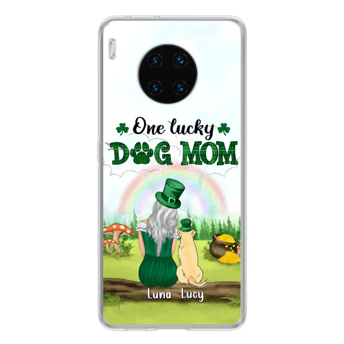 Custom Personalized Dog Mom Phone Case - Upto 4 Dogs - St. Patrick's Day Gift Idea For Dog Lover - Case For Xiaomi/Huawei/Oppo