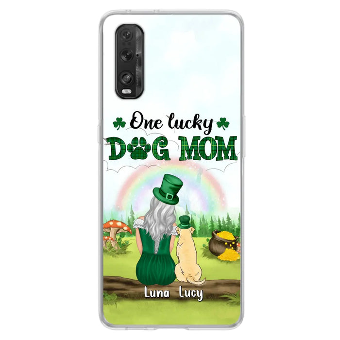 Custom Personalized Dog Mom Phone Case - Upto 4 Dogs - St. Patrick's Day Gift Idea For Dog Lover - Case For Xiaomi/Huawei/Oppo