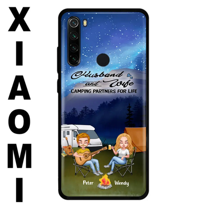 Custom Personalized Guitar Camping Phone Case - Case for Huawei/ Xiaomi/ Oppo - Gift for Camping Lovers with up to 2 Dogs