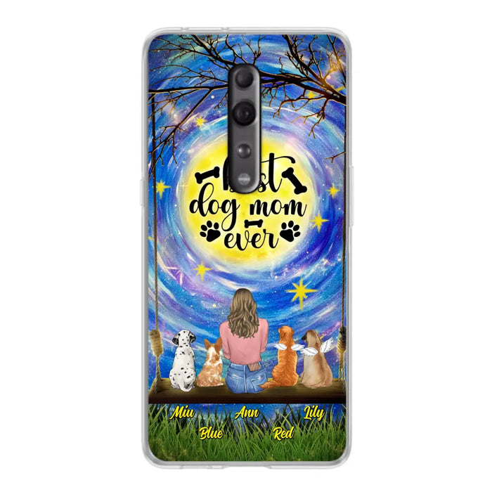 Custom Personalized Dog Mom Phone Case - Upto 4 Dogs - Gift Idea For Dog Lovers - I Love You To the Moon And Back - Case For Xiaomi/Huawei/Oppo