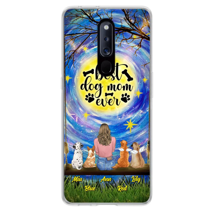 Custom Personalized Dog Mom Phone Case - Upto 4 Dogs - Gift Idea For Dog Lovers - I Love You To the Moon And Back - Case For Xiaomi/Huawei/Oppo