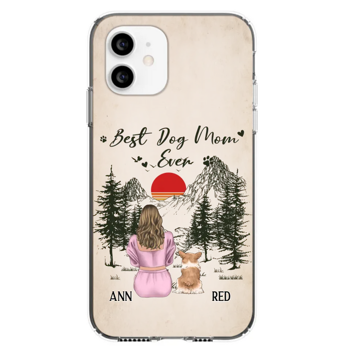 Custom Personalized Dog Mom Phone Case - Upto 4 Dogs - Mother's Day Gift Idea Dog Lovers - Best Dog Mom Ever - Case For iPhone/Samsung