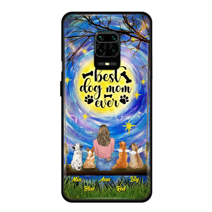 Custom Personalized Dog Mom Phone Case - Upto 4 Dogs - Gift Idea For Dog Lovers - I Love You To the Moon And Back - Case For Xiaomi/Huawei/Oppo