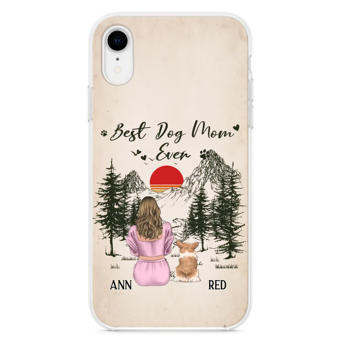 Custom Personalized Dog Mom Phone Case - Upto 4 Dogs - Mother's Day Gift Idea Dog Lovers - Best Dog Mom Ever - Case For iPhone/Samsung