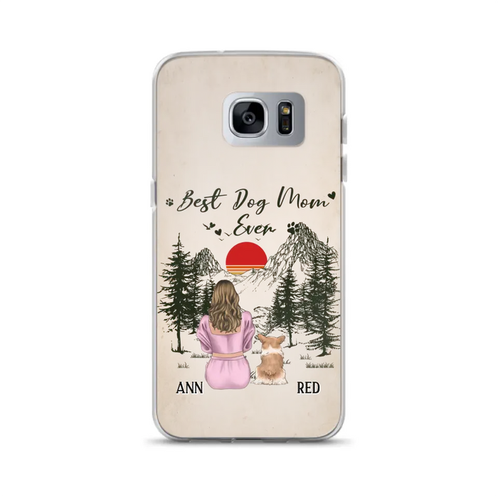 Custom Personalized Dog Mom Phone Case - Upto 4 Dogs - Mother's Day Gift Idea Dog Lovers - Best Dog Mom Ever - Case For iPhone/Samsung