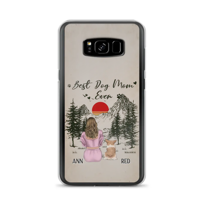 Custom Personalized Dog Mom Phone Case - Upto 4 Dogs - Mother's Day Gift Idea Dog Lovers - Best Dog Mom Ever - Case For iPhone/Samsung