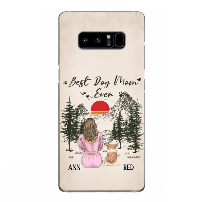 Custom Personalized Dog Mom Phone Case - Upto 4 Dogs - Mother's Day Gift Idea Dog Lovers - Best Dog Mom Ever - Case For iPhone/Samsung